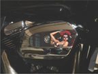 Sugar Skull Pinup Air Filter Cover Insert – Fits 2017–2025 Harley Touring Models