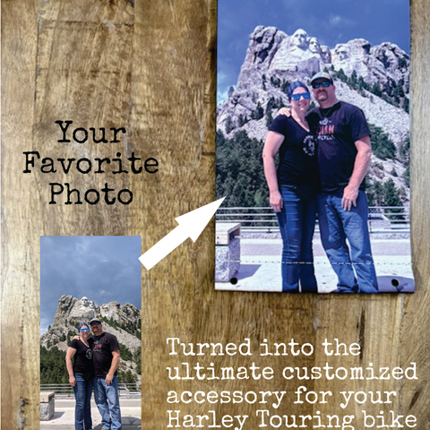 Custom Photo Saddlebag Tethers for Harley Touring Models