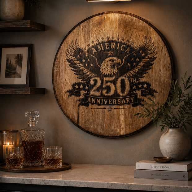 America's 250th Anniversary Bourbon Barrel Lid
