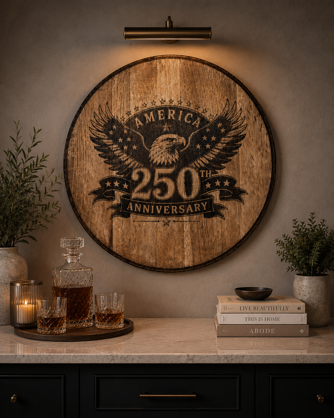 America's 250th Anniversary Bourbon Barrel Lid