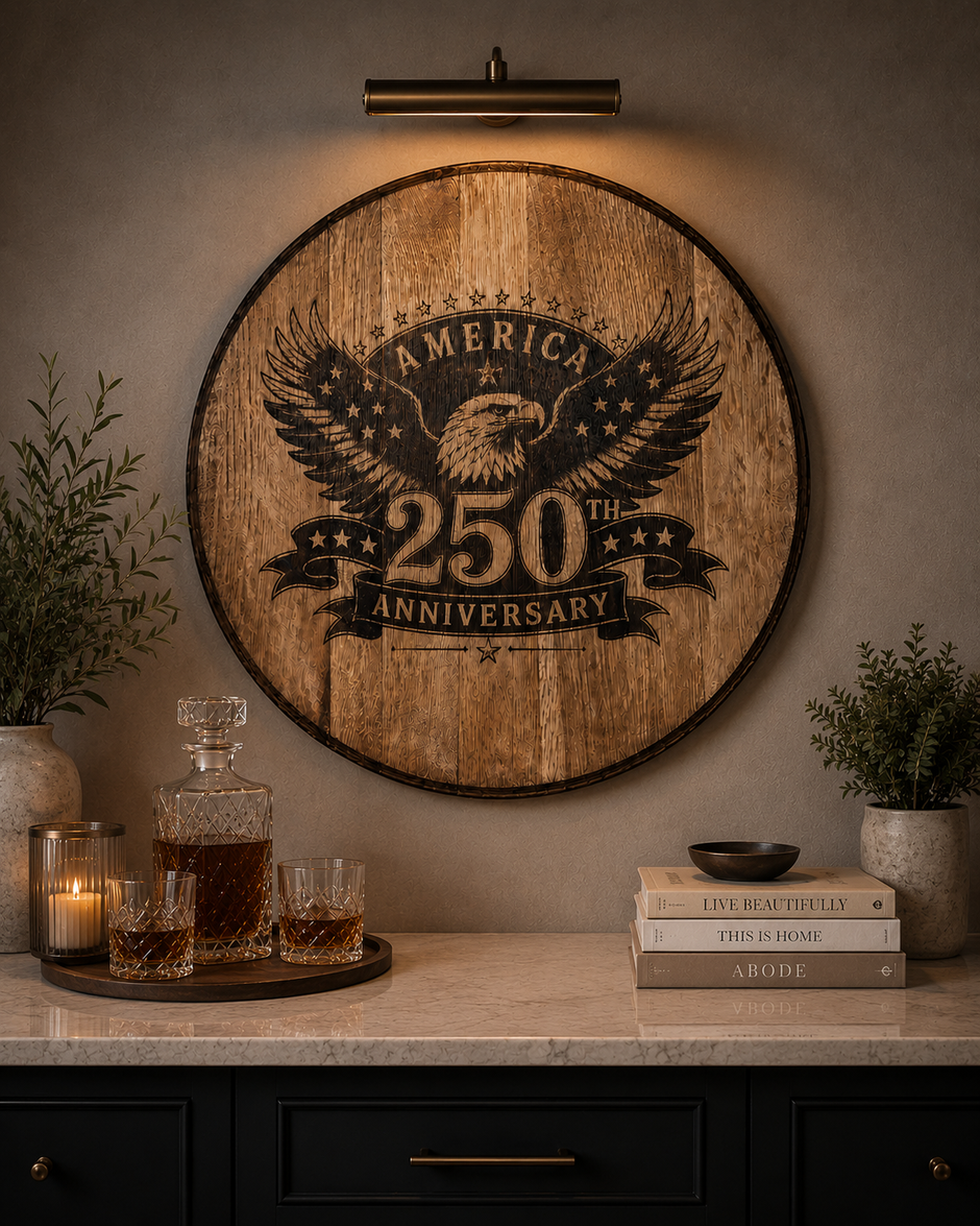 America's 250th Anniversary Bourbon Barrel Lid