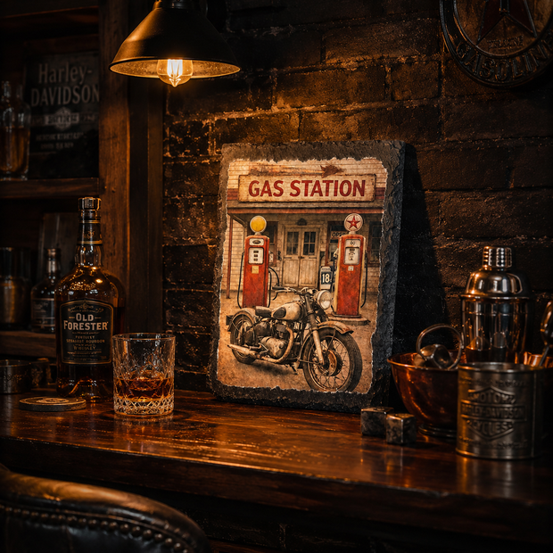 Classic Gas Station Biker Decor