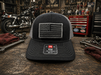 American Flag Patch Snapback Hat