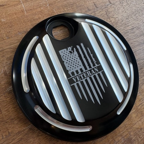 Billet Aluminum Veteran Flag Fuel Door