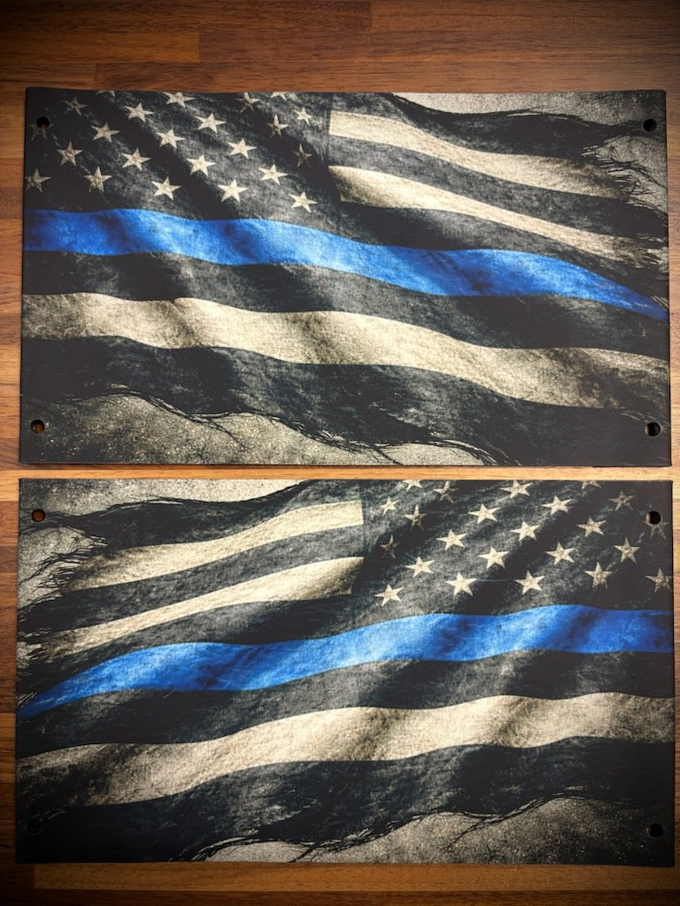 Thin Blue Line Saddlebag Tethers for Harley Touring Models