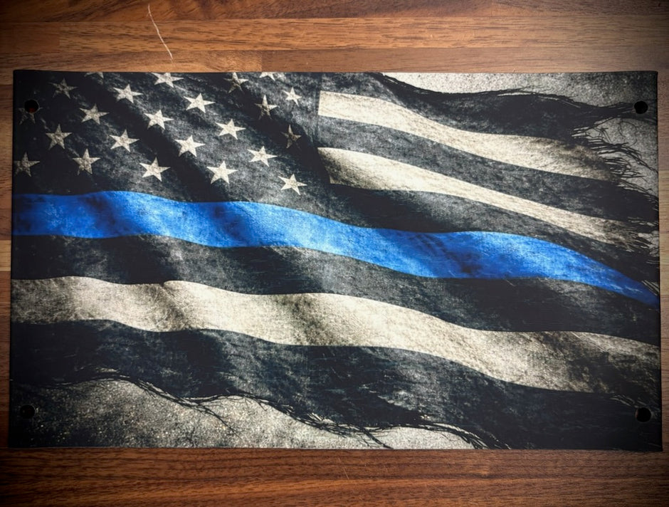 Thin Blue Line Saddlebag Tethers for Harley Touring Models