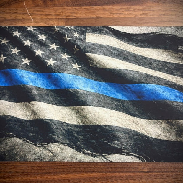 Thin Blue Line Saddlebag Tethers for Harley Touring Models