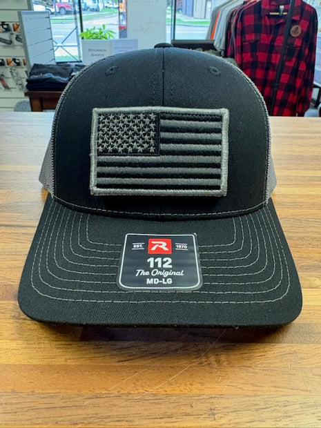 American Flag Patch Snapback Hat