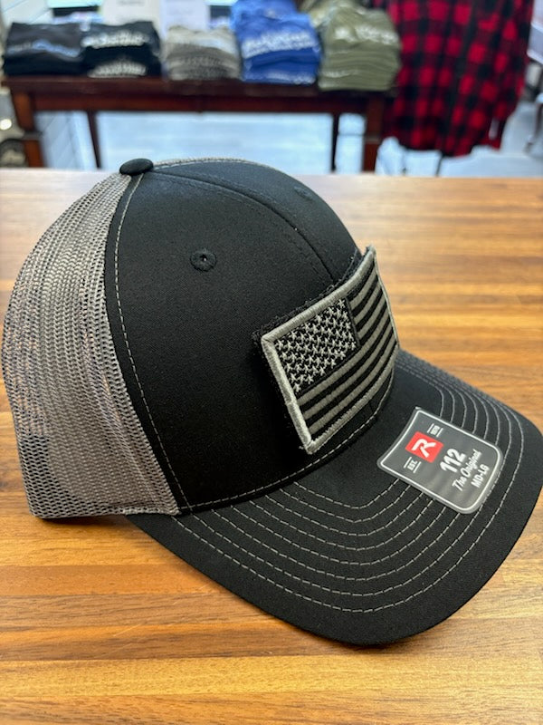 American Flag Patch Snapback Hat