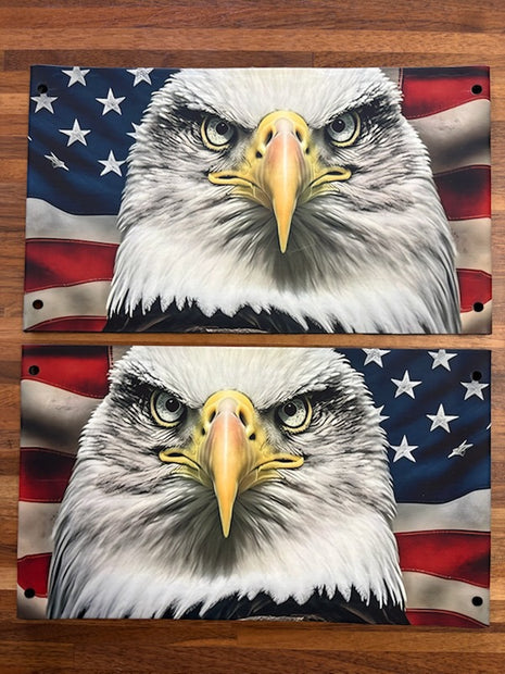 Eagle & American Flag Saddlebag Tethers – Harley Touring