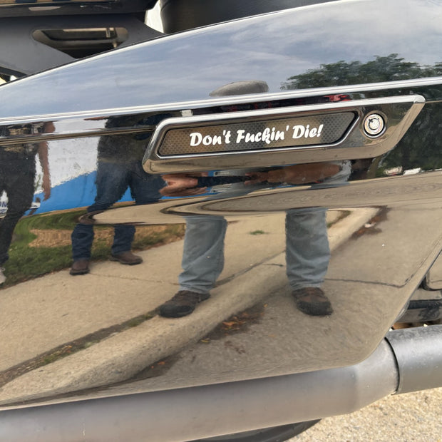 Don't Fuckin' Die Reflector Inserts for Harley Touring