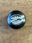 Kiss My Brass Smooth Black Front Axle Nut Covers for Harley Davidson Motorcycles