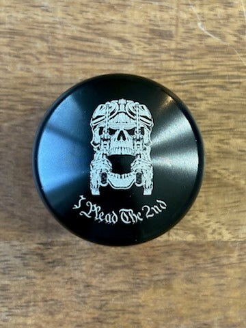 Plead the 2nd Smooth Black Front Axle Nut Covers for Harley Davidson Motorcycles