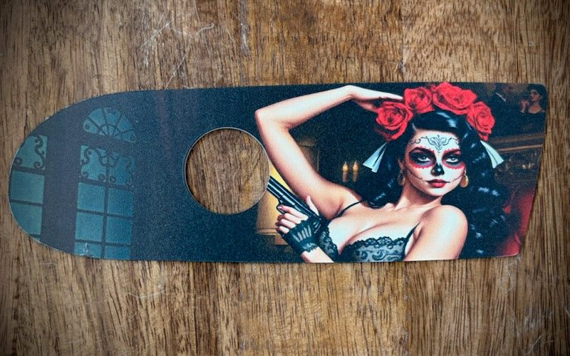 Sugar Skull Pinup Air Filter Cover Insert – Fits 2017–2025 Harley Touring Models