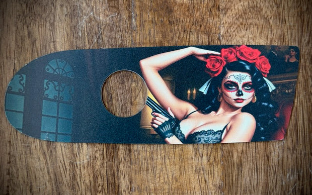 Sugar Skull Pinup Air Filter Cover Insert – Fits 2017–2025 Harley Touring Models