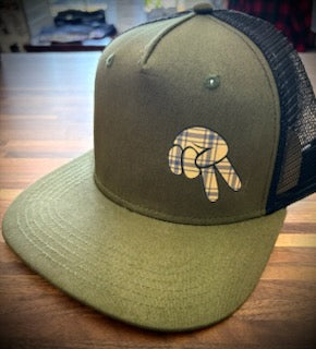 Plaid Series Biker Wave Flat Bill Snapback