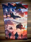 Shock and Awe Military Themed Saddlebag Tethers for Harley Touring Models