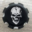 Skull Rider Contrast Cut Front Axle Nut Covers for Harley Davidson Motorcycles