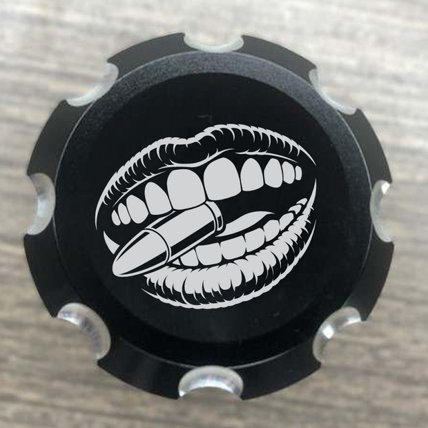 Kiss My Brass Contrast Cut Front Axle Nut Covers for Harley Davidson Motorcycles