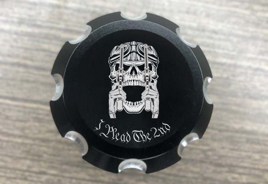 Plead the 2nd Contrast Cut Front Axle Nut Covers for Harley Davidson Motorcycles