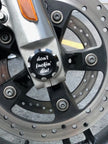 Don't Fuckin Die Contrast Cut Front Axle Nut Covers for Harley Davidson Motorcycles